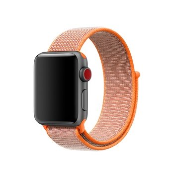 Microsonic Apple Watch 3 42mm Nylon Loop Kordon Turuncu