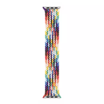 Microsonic Apple Watch Series 9 45mm Kordon, (Large Size, 160mm) Braided Solo Loop Band Pride Edition