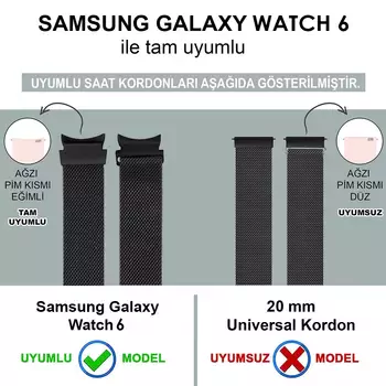 Microsonic Samsung Galaxy Watch 6 Classic 43mm Kordon Milano Loop Çok Renkli