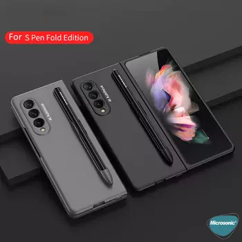 Microsonic Samsung Galaxy Z Fold 3 Kılıf S-Pen Fold Edition Siyah