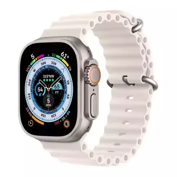 Microsonic Apple Watch Series 7 41mm Kordon Ocean Band Bej