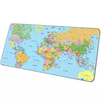 Microsonic Mouse Pad 90x40cm Desenli Renkli Harita