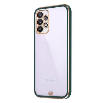 Microsonic Samsung Galaxy A72 Kılıf Laser Plated Soft Koyu Yeşil