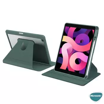 Microsonic Apple iPad 10.2'' 9. Nesil Kılıf (A2602-A2604-A2603-A2605) Regal Folio Koyu Yeşil