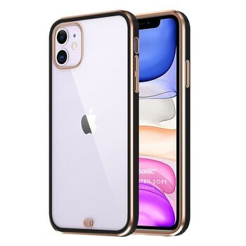 Microsonic Apple iPhone 11 Kılıf Laser Plated Soft Siyah