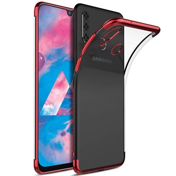 Microsonic Samsung Galaxy M30 Kılıf Skyfall Transparent Clear Kırmızı