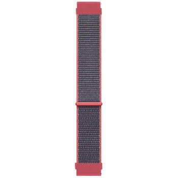 Microsonic Xiaomi Amazfit GTS Hasırlı Kordon Woven Sport Loop Koyu Pembe