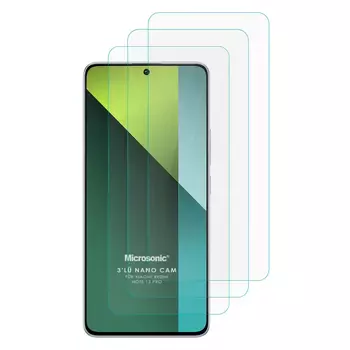 Microsonic Xiaomi Poco M6 Pro 4G Screen Protector Nano Glass Cam Ekran Koruyucu (3`lü Paket)