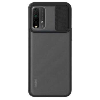 Microsonic Xiaomi Redmi Note 9 4G Kılıf Slide Camera Lens Protection Siyah