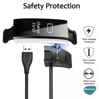 Microsonic Huawei Band 4 Pro Manyetik USB Şarj Kablosu Siyah