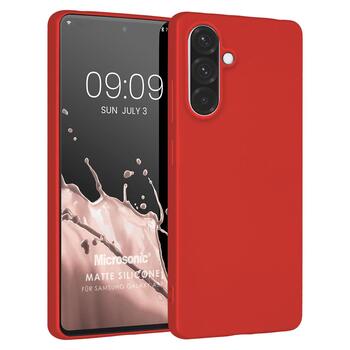 Microsonic Matte Silicone Samsung Galaxy A57 Kılıf Kırmızı