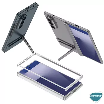 Microsonic Samsung Galaxy Z Fold 7 Kılıf Fusion Stand Gri