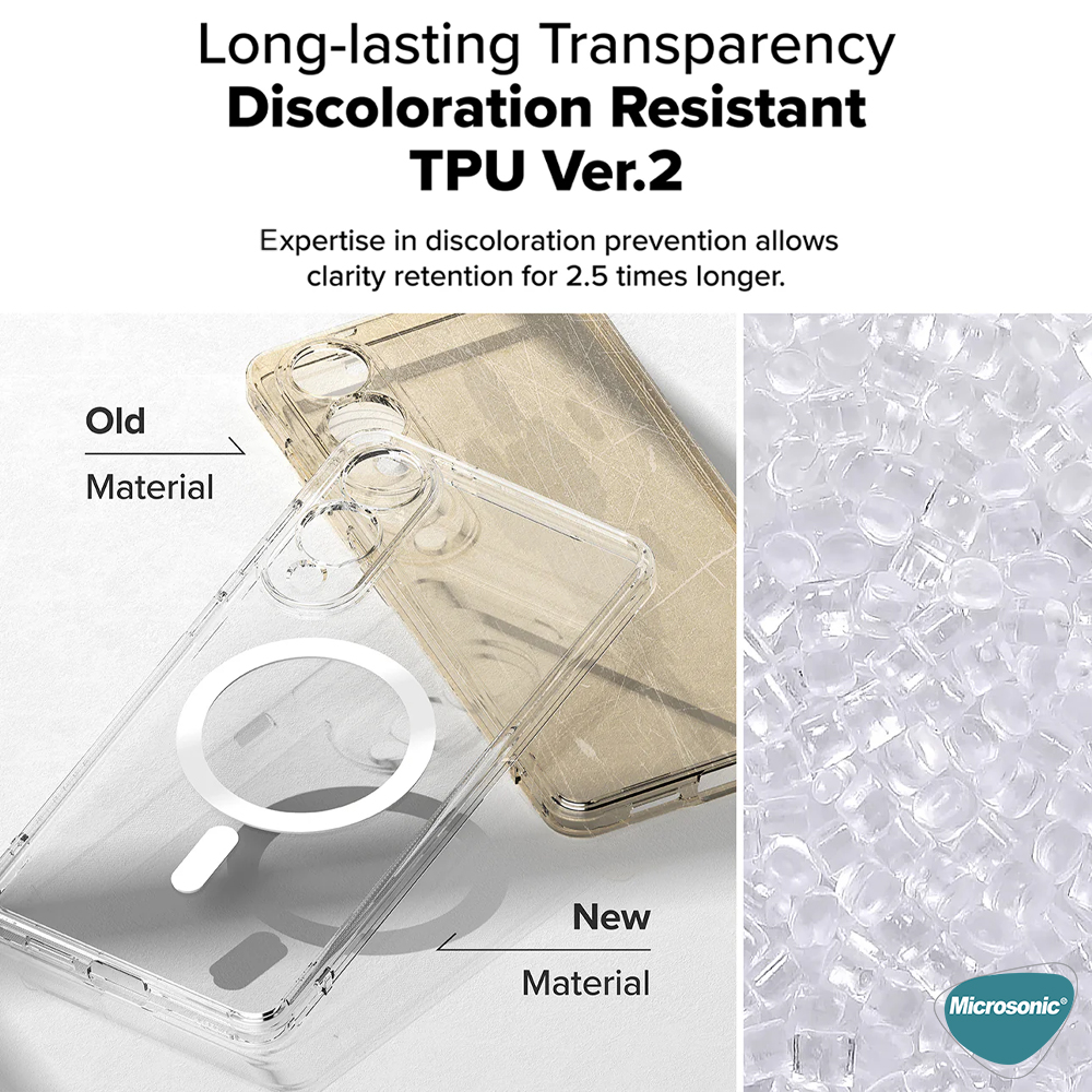 Microsonic Samsung Galaxy S26 Ultra Kılıf MagSafe Clear Sararmaz Şeffaf