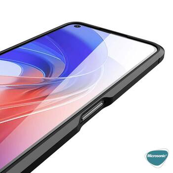 Microsonic Oppo A55 4G Kılıf Deri Dokulu Silikon Lacivert