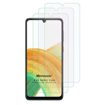 Microsonic Samsung Galaxy A33 5G Screen Protector Nano Glass Cam Ekran Koruyucu (3`lü Paket)