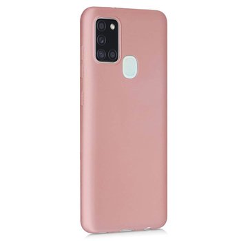 Microsonic Samsung Galaxy A21s Kılıf Matte Silicone Rose Gold