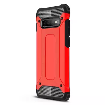 Microsonic Samsung Galaxy S10 Kılıf Rugged Armor Kırmızı