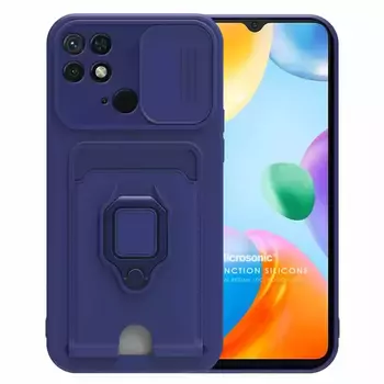 Microsonic Xiaomi Poco C40 Kılıf Multifunction Silicone Lacivert