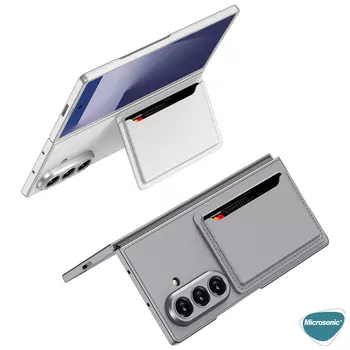 Microsonic Samsung Galaxy Z Fold 7 Kılıf LuxGrip Wallet Yeşil