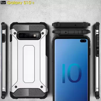 Microsonic Samsung Galaxy S10 Plus Kılıf Rugged Armor Gold