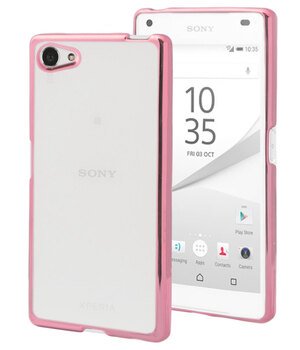 Microsonic Sony Xperia Z5 Compact Kılıf Skyfall Transparent Clear Rose Gold