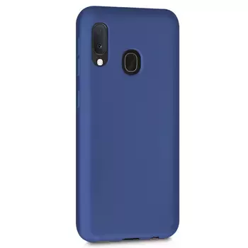 Microsonic Matte Silicone Samsung Galaxy A20 Kılıf Lacivert