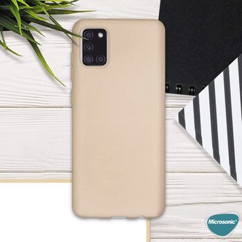 Microsonic Samsung Galaxy A31 Kılıf Matte Silicone Lacivert