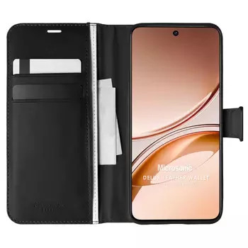 Microsonic Vivo V50 Lite 4G Kılıf Delux Leather Wallet Siyah