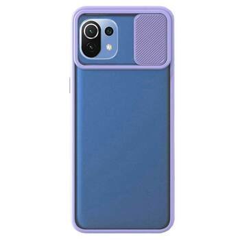 Microsonic Xiaomi Mi 11 Lite Kılıf Slide Camera Lens Protection Lila