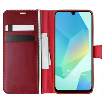 Microsonic Samsung Galaxy A07 Kılıf Delux Leather Wallet Kırmızı