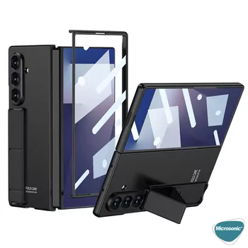 Microsonic Samsung Galaxy Z Fold 7 Kılıf Shape Hard Stand Siyah