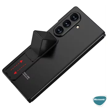 Microsonic Samsung Galaxy Z Fold 7 Kılıf Shape Hard Stand Siyah