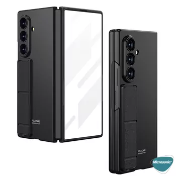 Microsonic Samsung Galaxy Z Fold 7 Kılıf Shape Hard Stand Siyah