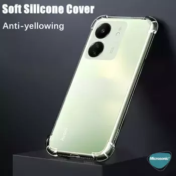 Microsonic Xiaomi Redmi 13C Kılıf Shock Absorbing Şeffaf