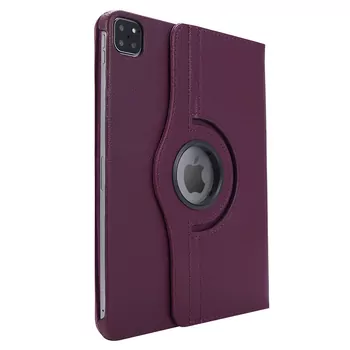 Microsonic Apple iPad Pro 13 2024 Kılıf (A2925-A2926) 360 Rotating Stand Deri Mor