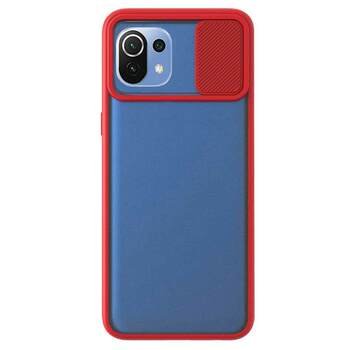 Microsonic Xiaomi Mi 11 Lite Kılıf Slide Camera Lens Protection Kırmızı