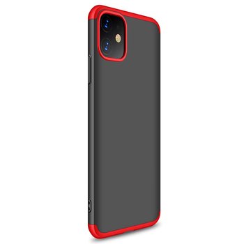 Microsonic Apple iPhone 11 Kılıf Double Dip 360 Protective AYS Siyah - Kırmızı