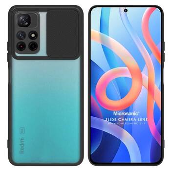 Microsonic Xiaomi Redmi Note 11 4G Kılıf Slide Camera Lens Protection Siyah