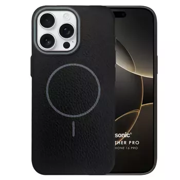 Microsonic Apple iPhone 16 Pro Kılıf MagLeather Pro Siyah