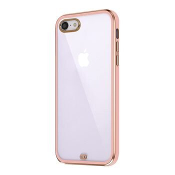 Microsonic Apple iPhone SE 2020 Kılıf Laser Plated Soft Pembe