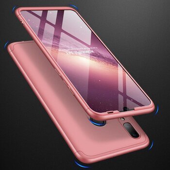 Microsonic Huawei Y7 2019 Kılıf Double Dip 360 Protective AYS Rose Gold