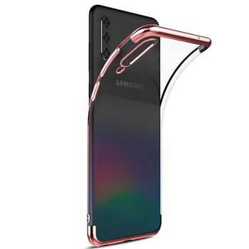 Microsonic Samsung Galaxy A70 Kılıf Skyfall Transparent Clear Rose Gold