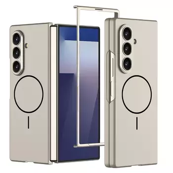 Microsonic Samsung Galaxy Z Fold 7 Kılıf Shape Hard MagSafe Bej