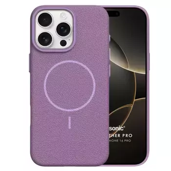 Microsonic Apple iPhone 16 Pro Kılıf MagLeather Pro Lila