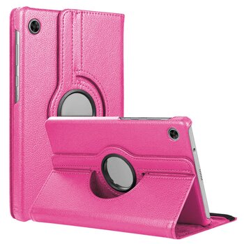 Microsonic Samsung Galaxy Tab A11 Plus Kılıf 360 Rotating Stand Deri Pembe