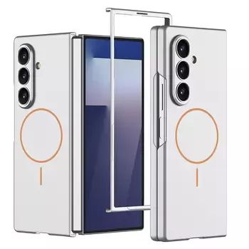 Microsonic Samsung Galaxy Z Fold 7 Kılıf Shape Hard MagSafe Gümüş