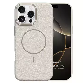 Microsonic Apple iPhone 16 Pro Kılıf MagLeather Pro Bej
