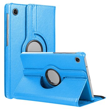 Microsonic Samsung Galaxy Tab A11 Plus Kılıf 360 Rotating Stand Deri Mavi