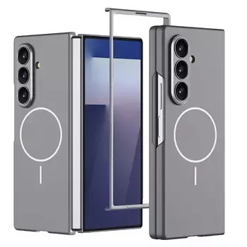 Microsonic Samsung Galaxy Z Fold 7 Kılıf Shape Hard MagSafe Gri