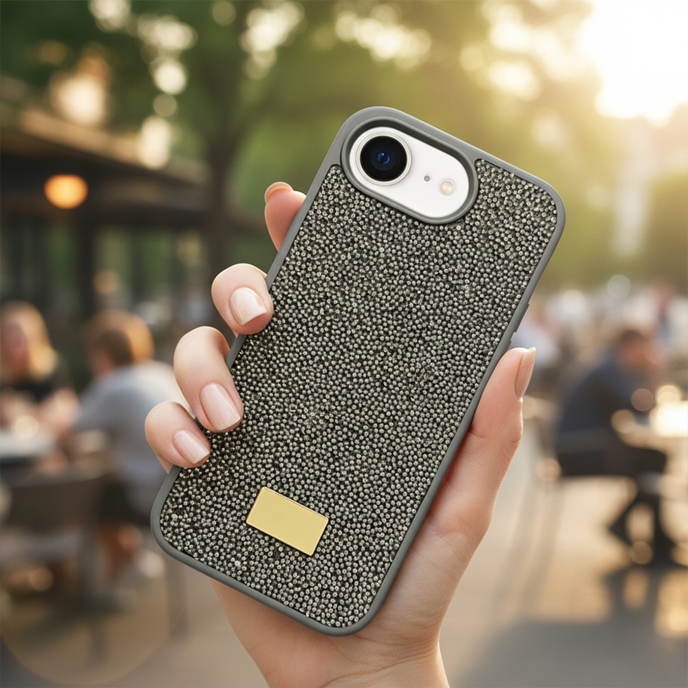 Microsonic Apple iPhone 17e Kılıf Cosmic Shine Koyu Gri